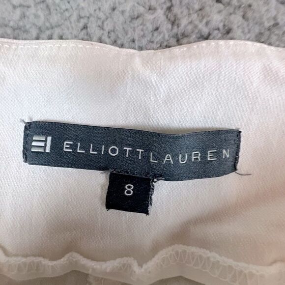 ELLIOTT LAUREN WOMENS PANTS WHITE SIZE 8 - Picture 4 of 10